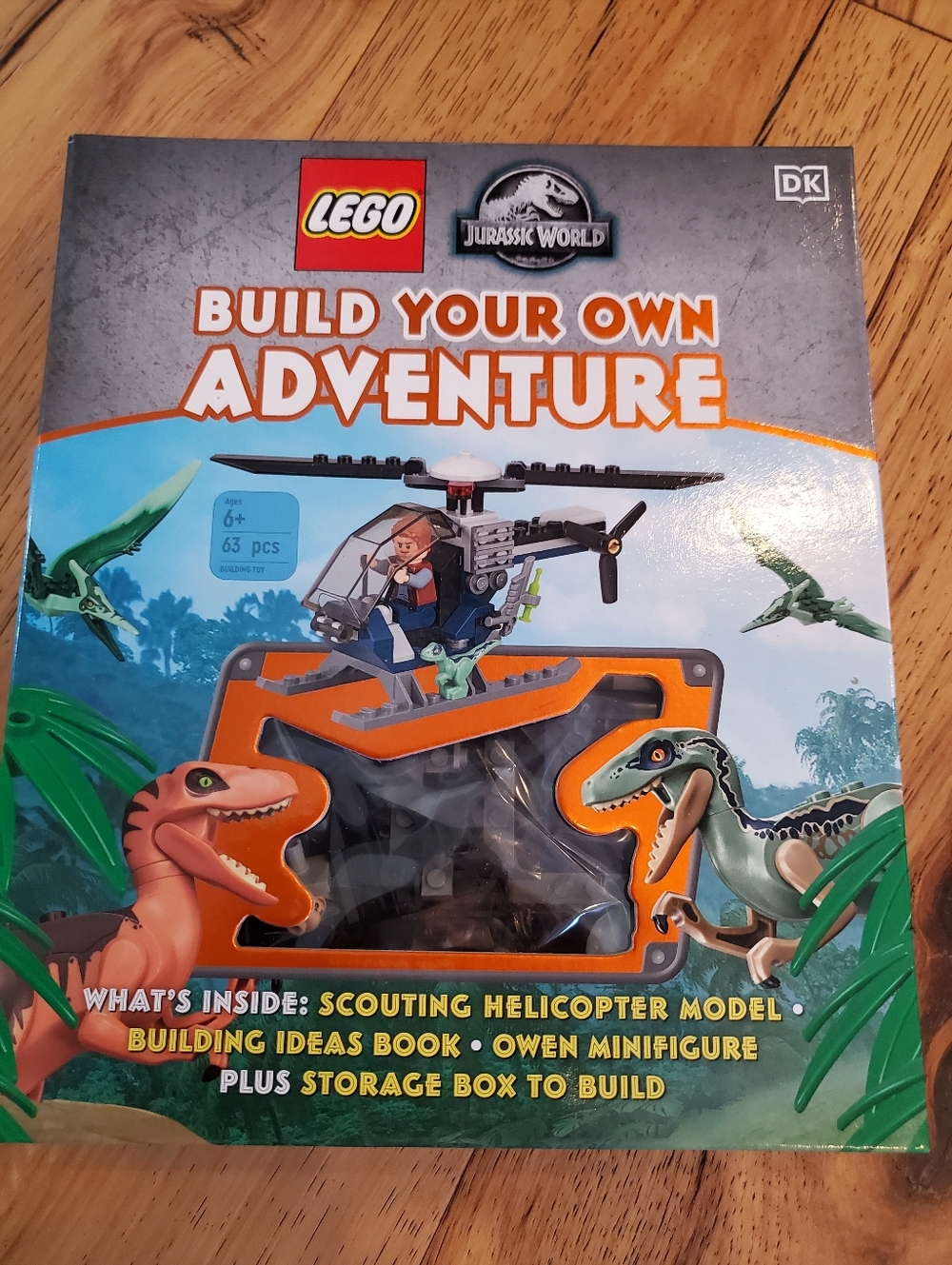 LEGO Jurassic World Build Your Own Adventure Scouting Helicopter - Orange/Blue